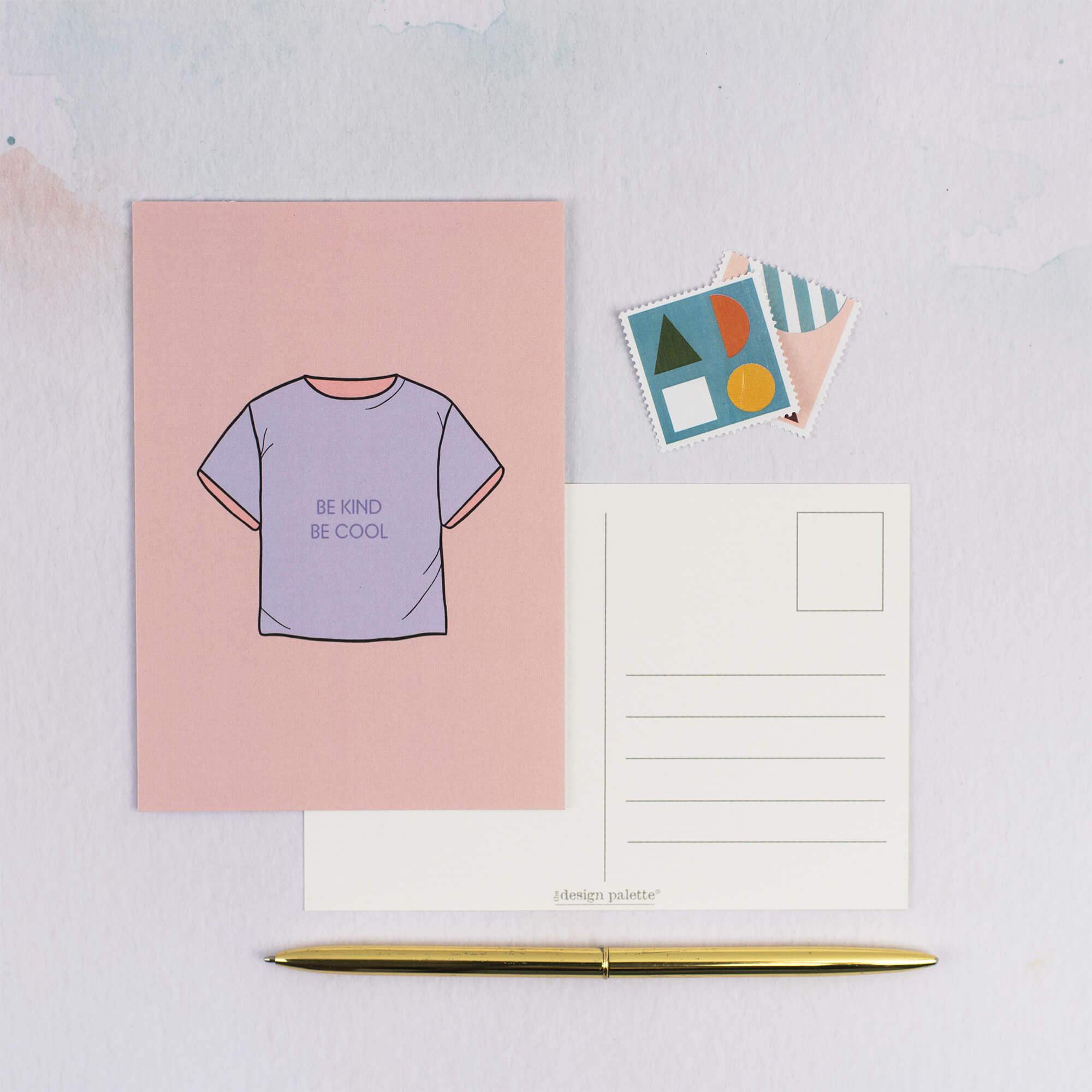 Be Kind Be Cool Postcard - The Design Palette