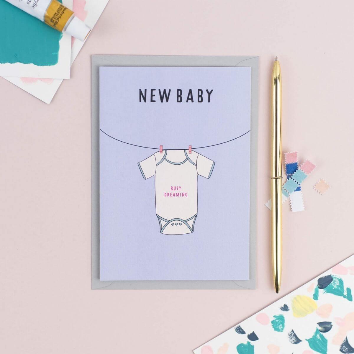 Busy Dreaming Baby Card