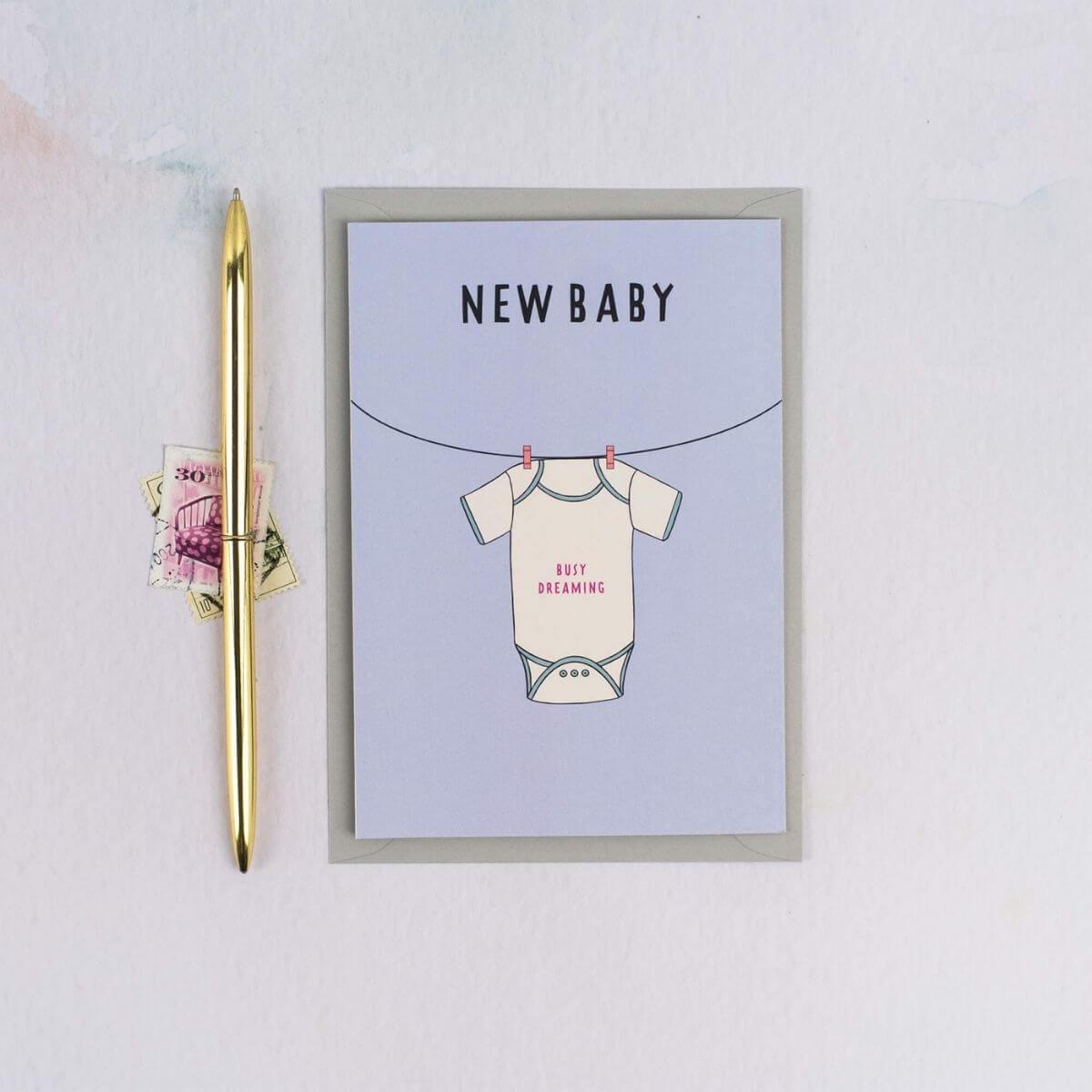Busy Dreaming New Baby Card