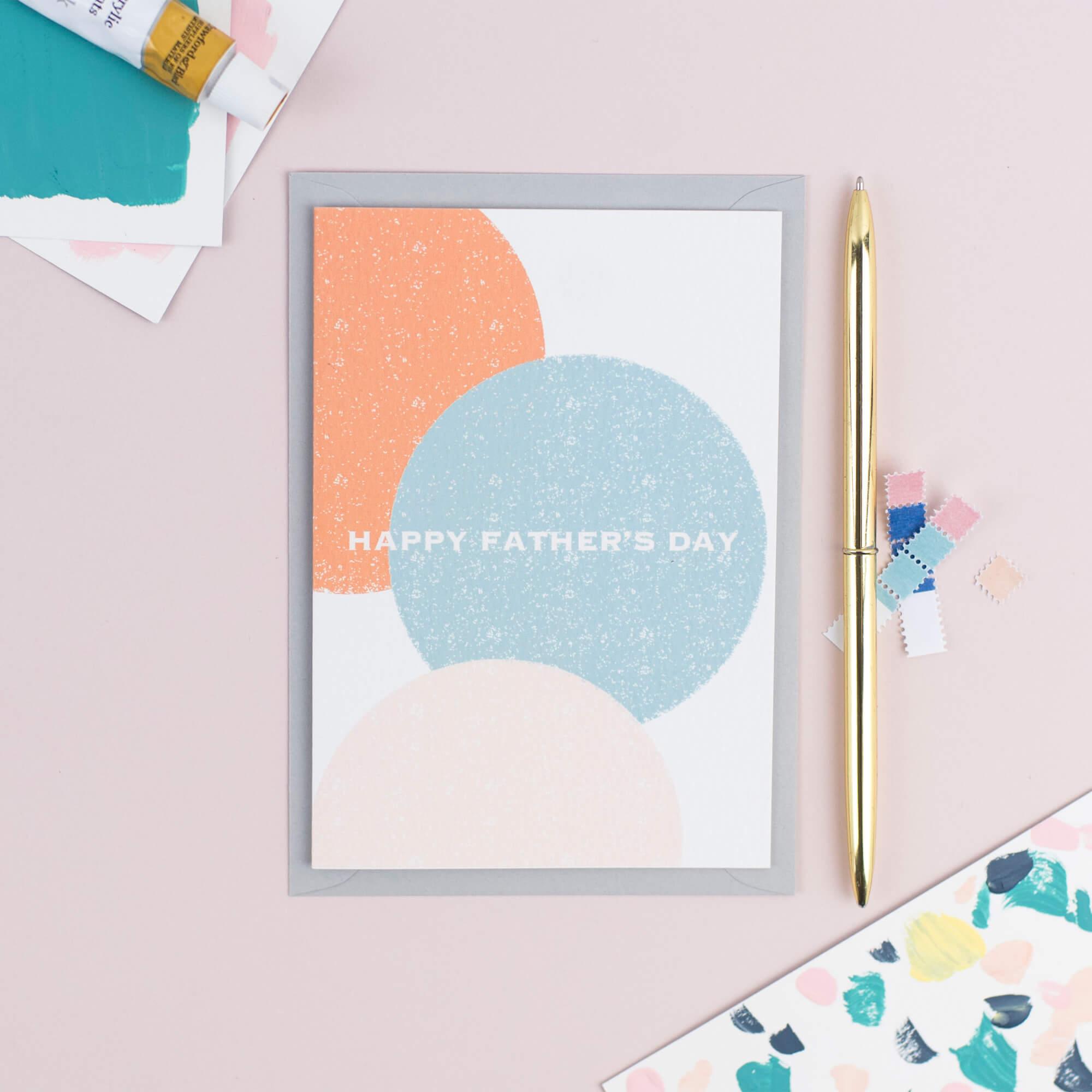 Contemporary Circles Father's Day Card - The Design Palette