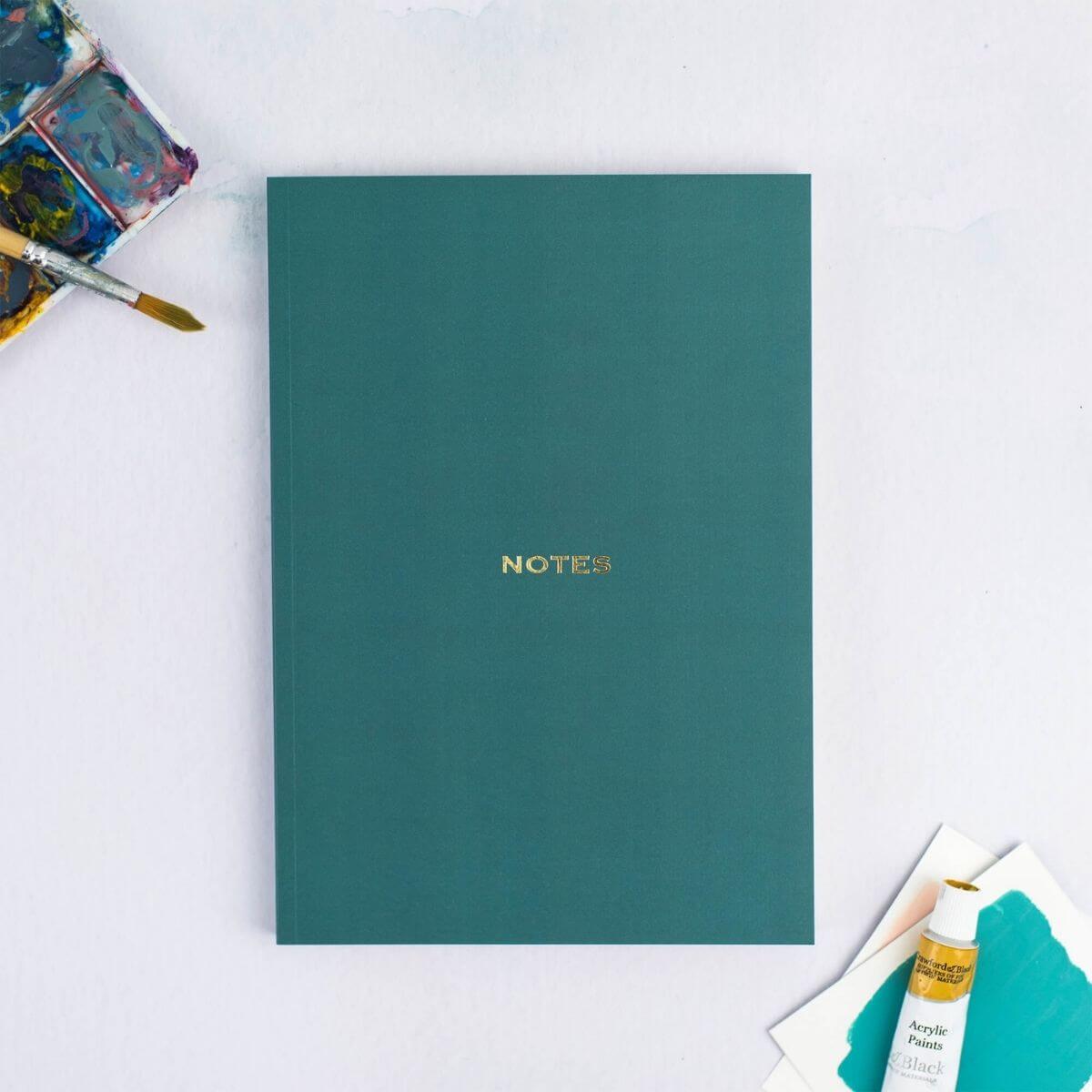 Emerald Green A5 Lined Notebook - The Design Palette