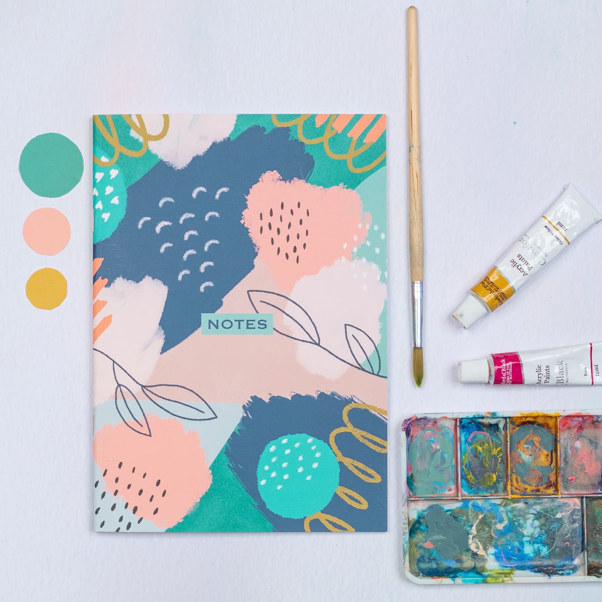 Floral Dotted A5 Notebook - The Design Palette
