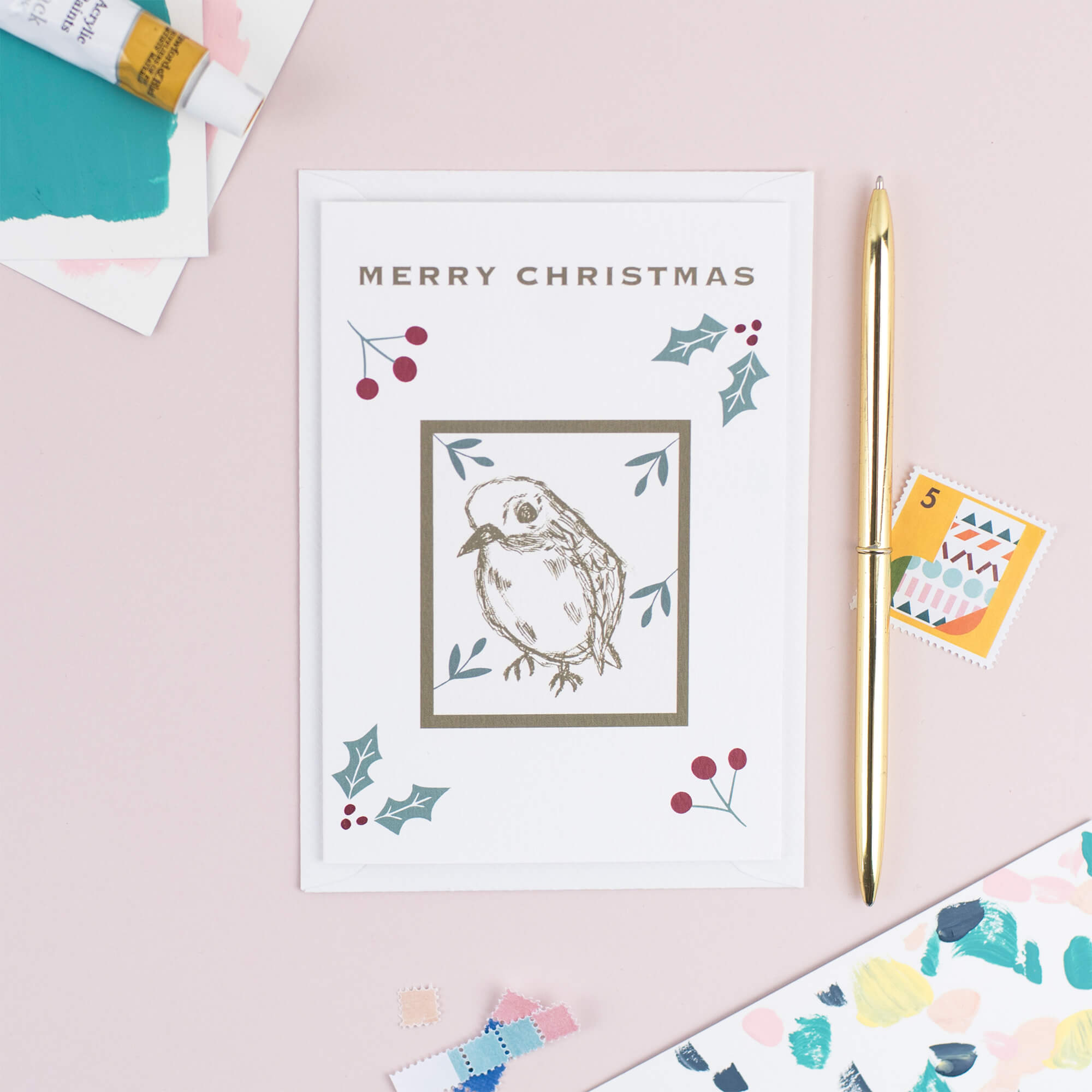 Robin Christmas Card - The Design Palette