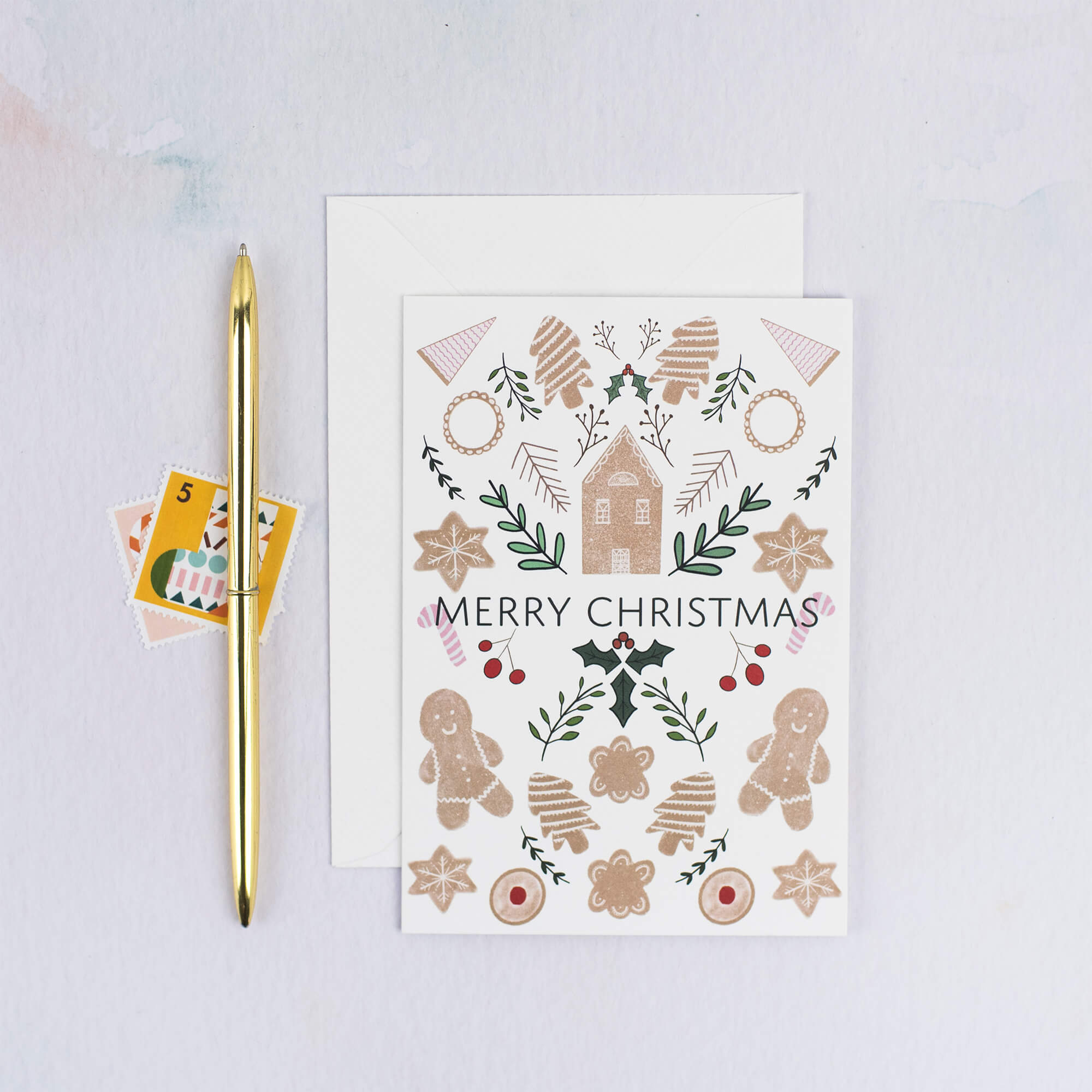 Gingerbread Christmas Card - The Design Palette