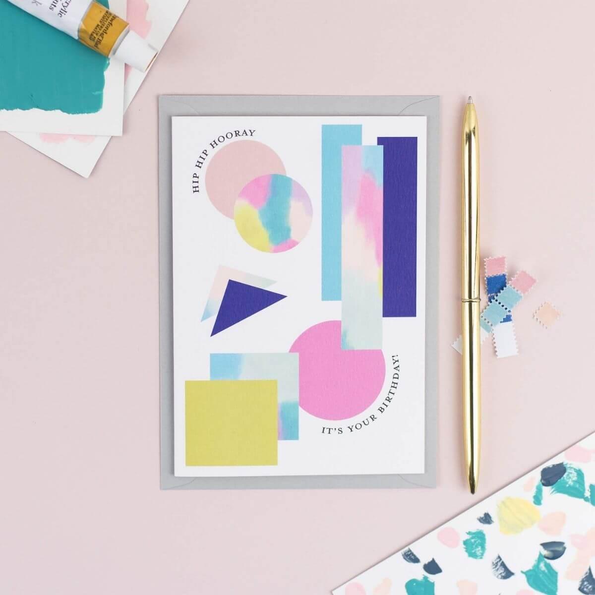 Hip Hip Hooray Birthday Card - The Design Palette