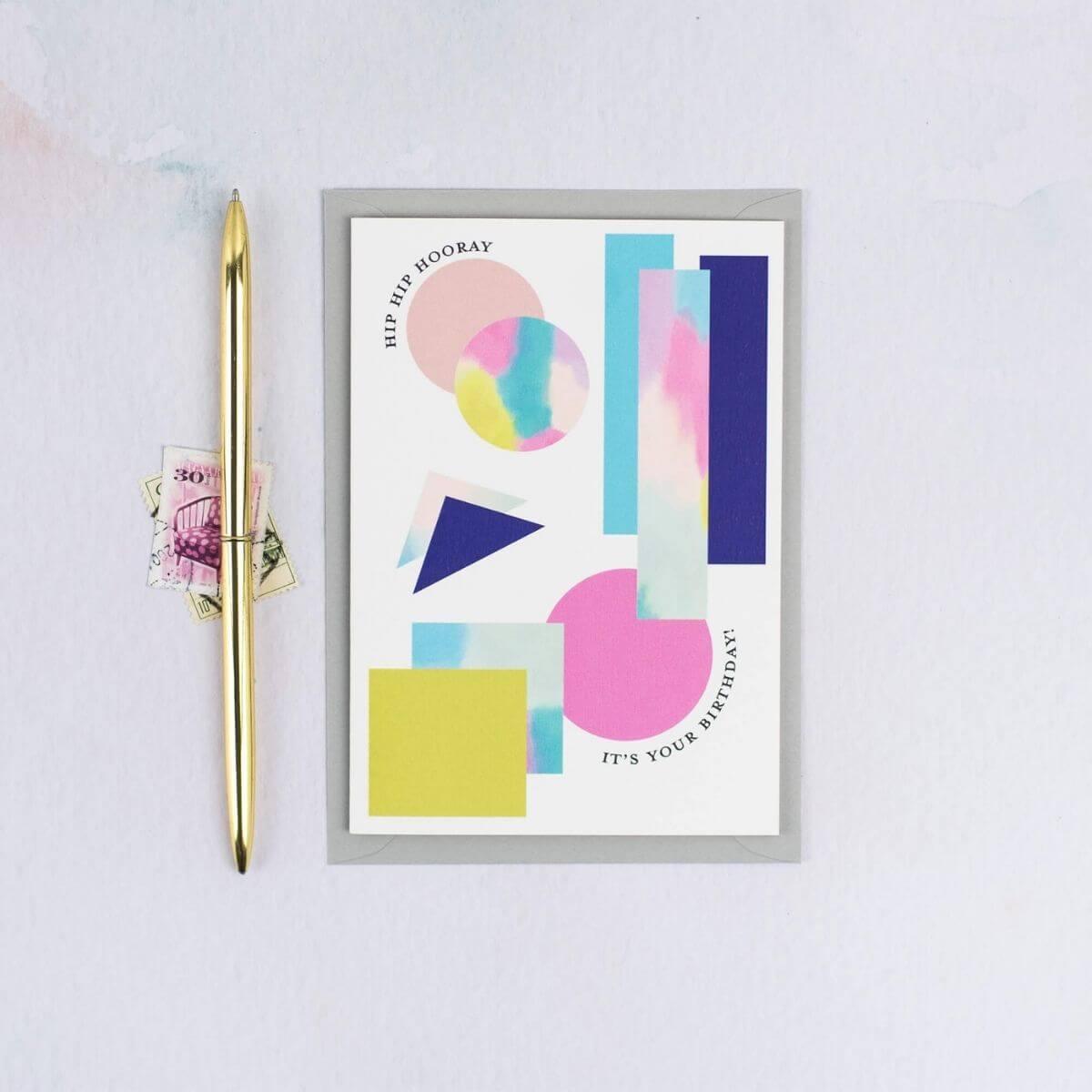 Hip Hip Hooray Birthday Card - The Design Palette