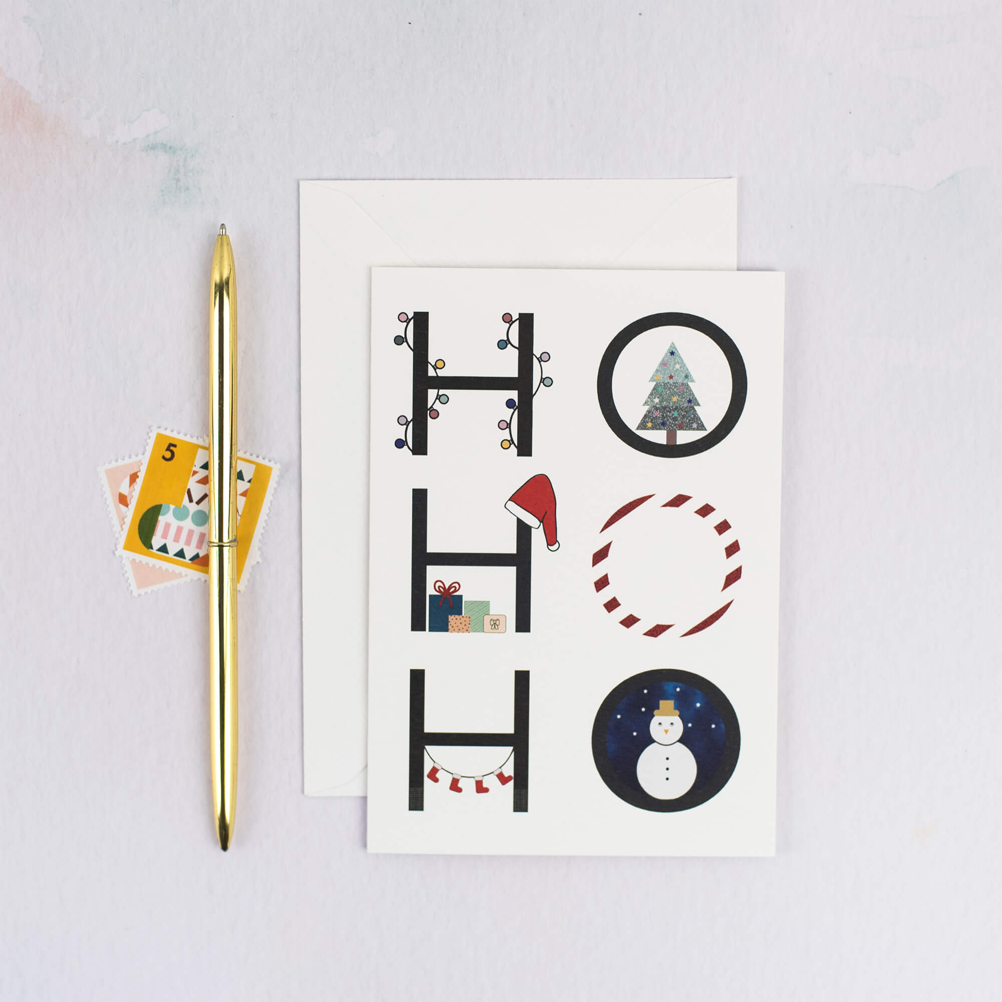 Ho Ho Ho Christmas Card - The Design Palette