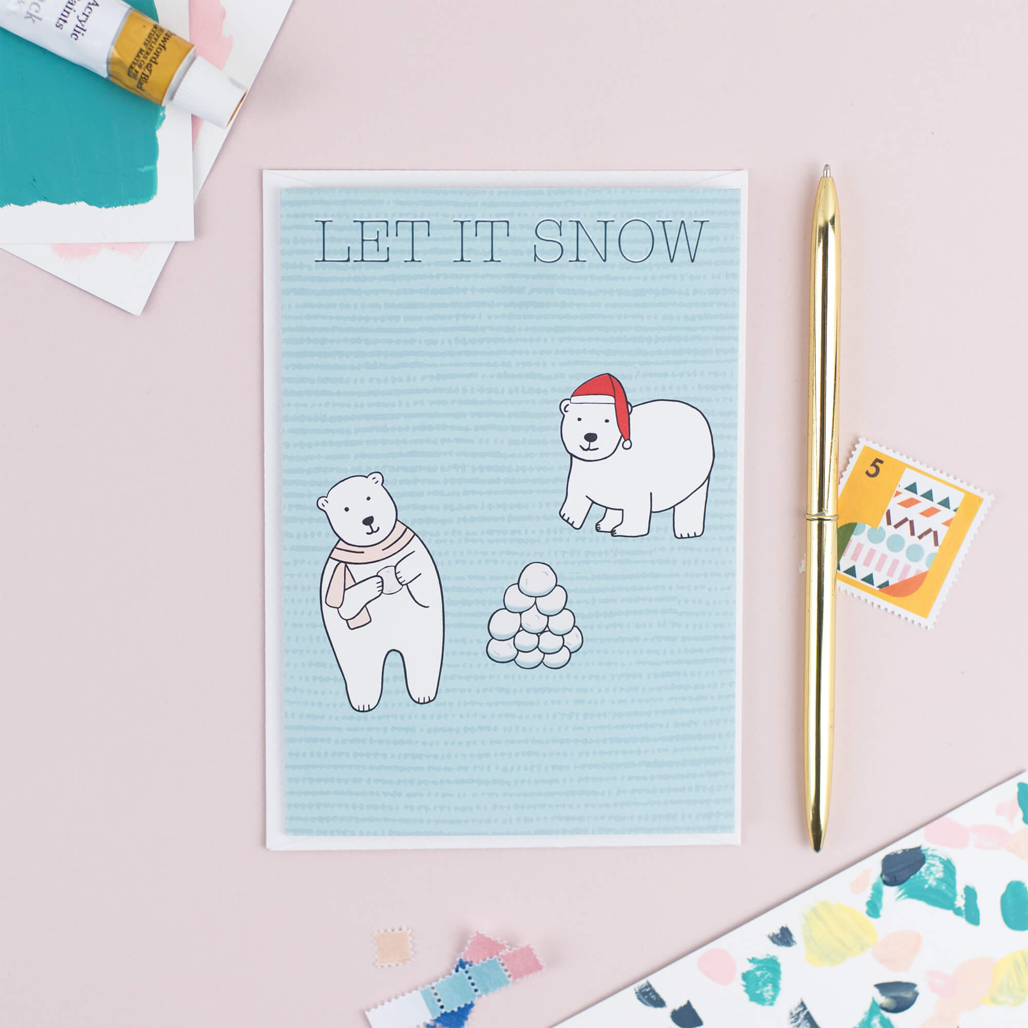 Let It Snow Christmas Card - The Design Palette