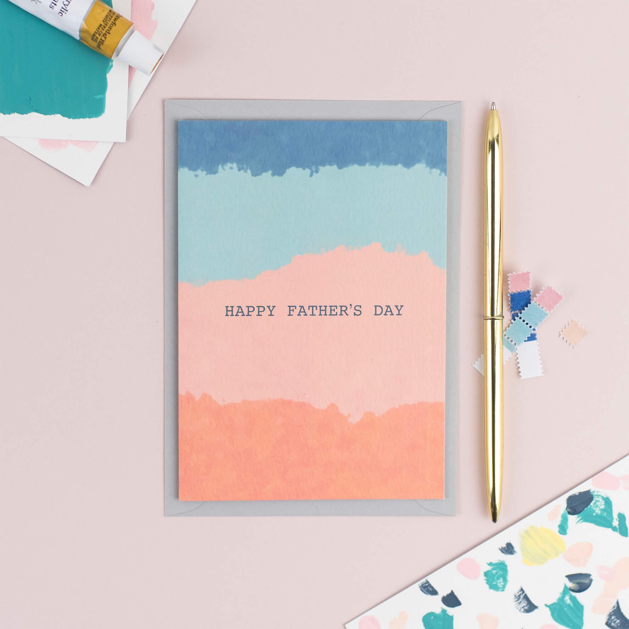 Modern Abstract Father's Day Card - The Design Palette