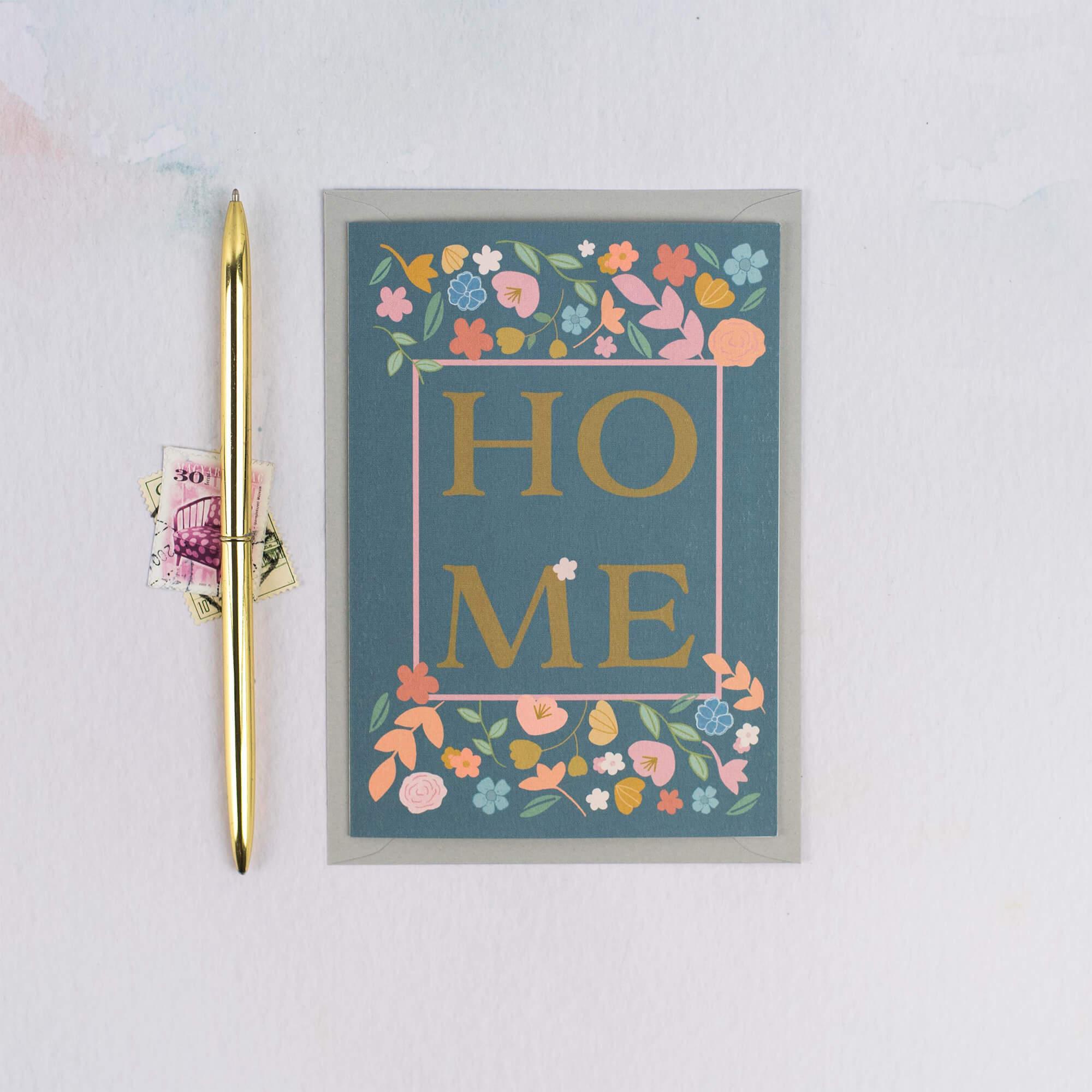 New Home Floral Card - The Design Palette