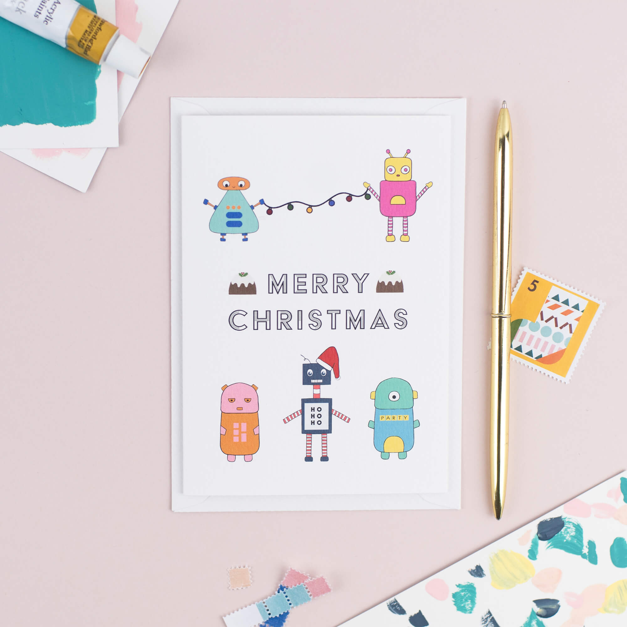 Robot Christmas Card - The Design Palette