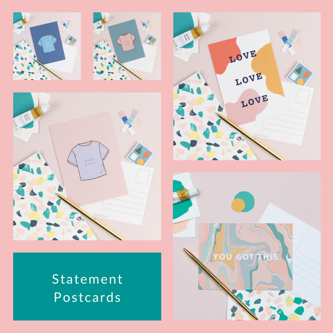 Make a Statement Postcards - 5 for £5 - The Design Palette